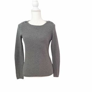 Ann Taylor Loft Gray Long Sleeve Sweater Size Small